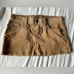 Abercrombie Distressed Corduroy Mini Skirt